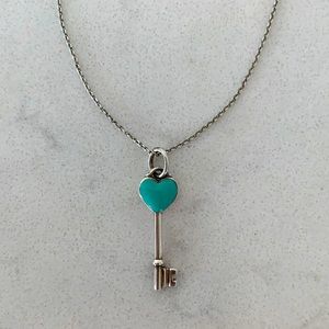 Tiffany & Co. Heart Key Pendant Necklace